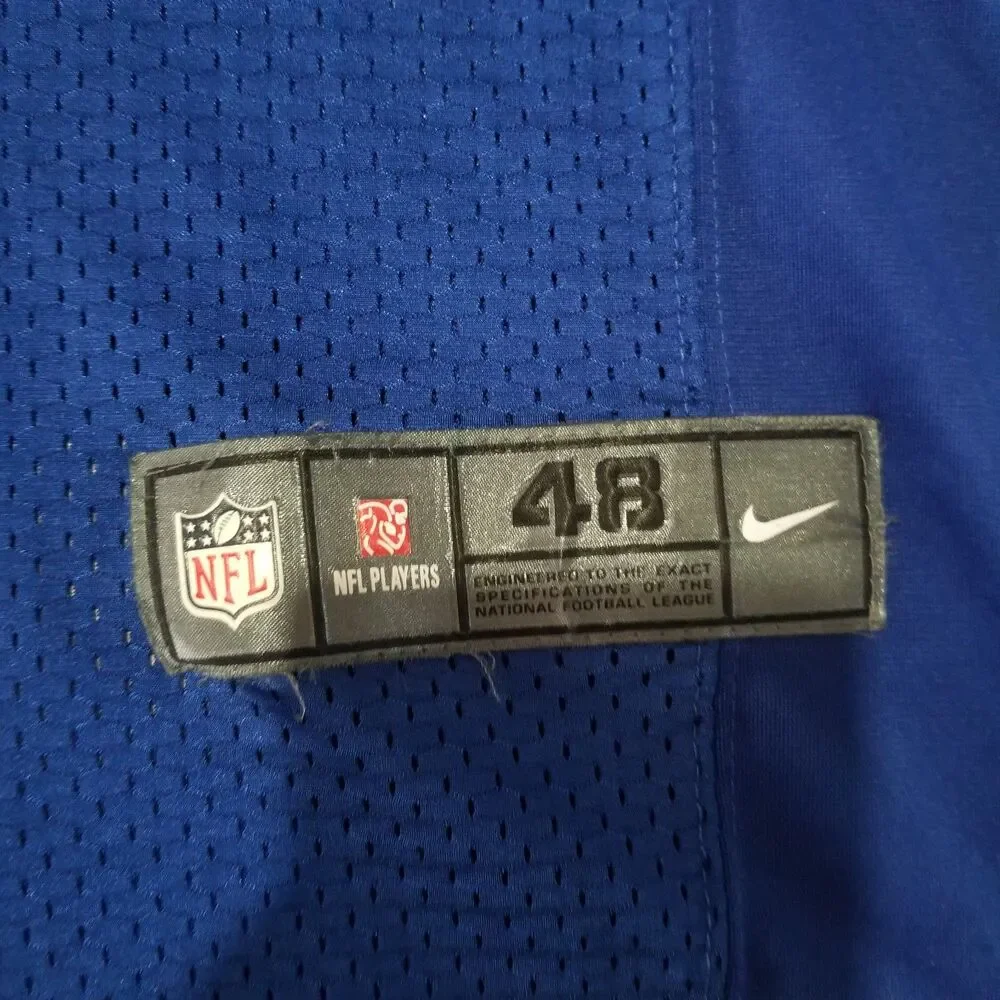 Nike Brandon Marshall New York Giants #15 Blue On-Field Jersey Mens Size 48